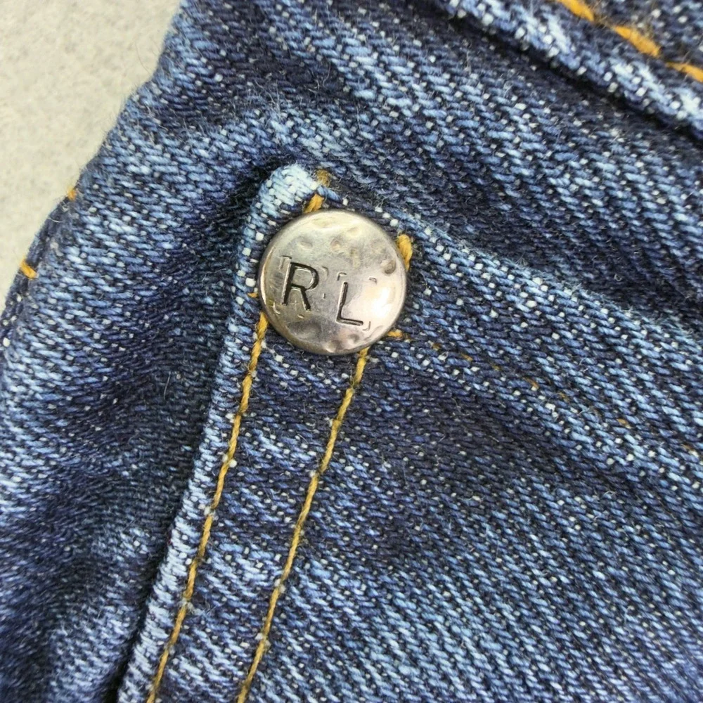 Denim & Supply Ralph Lauren Straight Leg Jeans 36/32 Blue Mens Cotton Denim